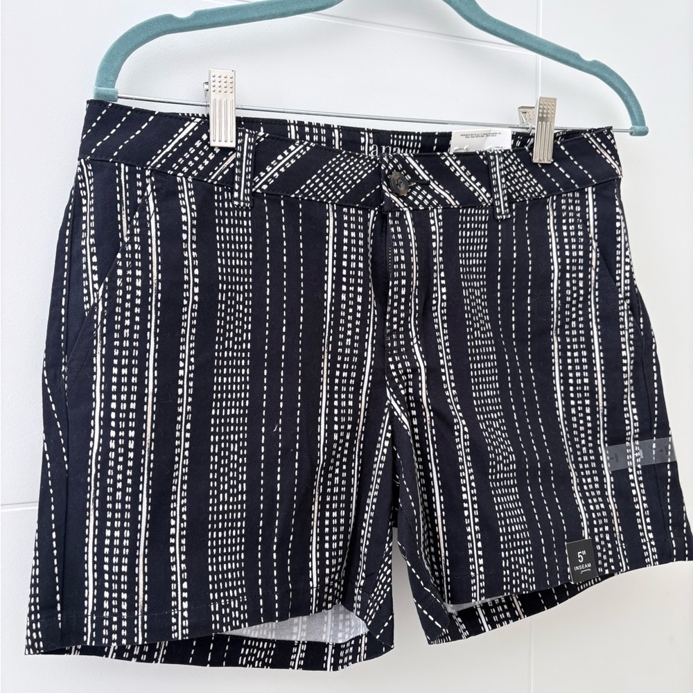 a.n.a Black and White Striped Women's Shorts
